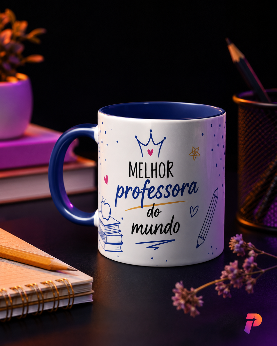 Caneca personalizada com a frase Melhor professora do mundo